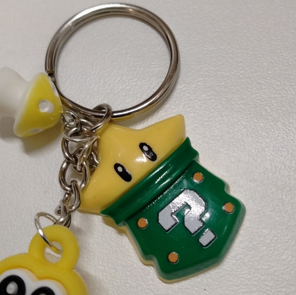 New- Yellow Yoshi Keychain with Charms - Picture 3 of 7